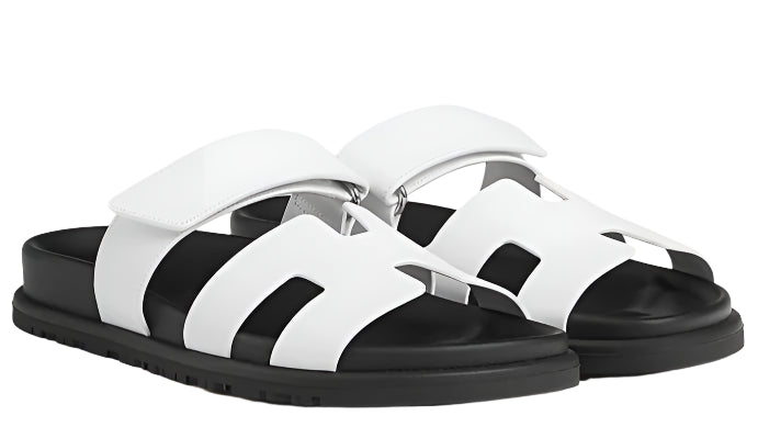 Hermes Chypre Sandal Blanc Calfskin Leather (Women's)