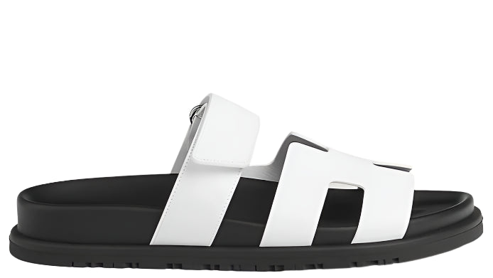 Hermes Chypre Sandal Blanc Calfskin Leather (Women's)