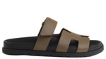Load image into Gallery viewer, Hermes Chypre Sandal Etoupe Calfskin Leather
