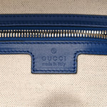 Load image into Gallery viewer, Gucci Calfskin GG Tennis Embossed Backpack Intense Metal Blue Black
