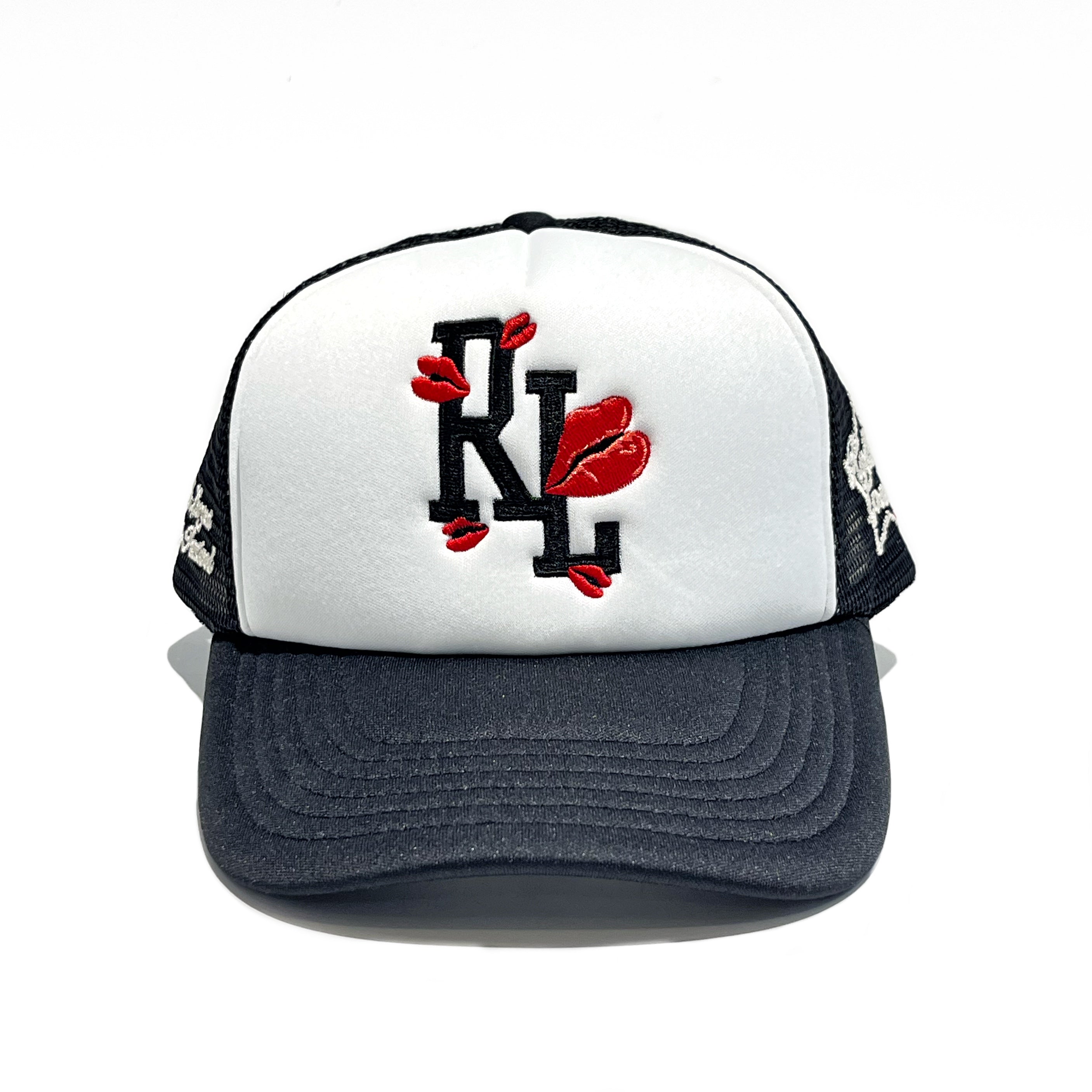 Loud Kiss Black Trucker Hat