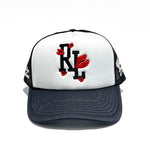 Load image into Gallery viewer, Loud Kiss Black Trucker Hat
