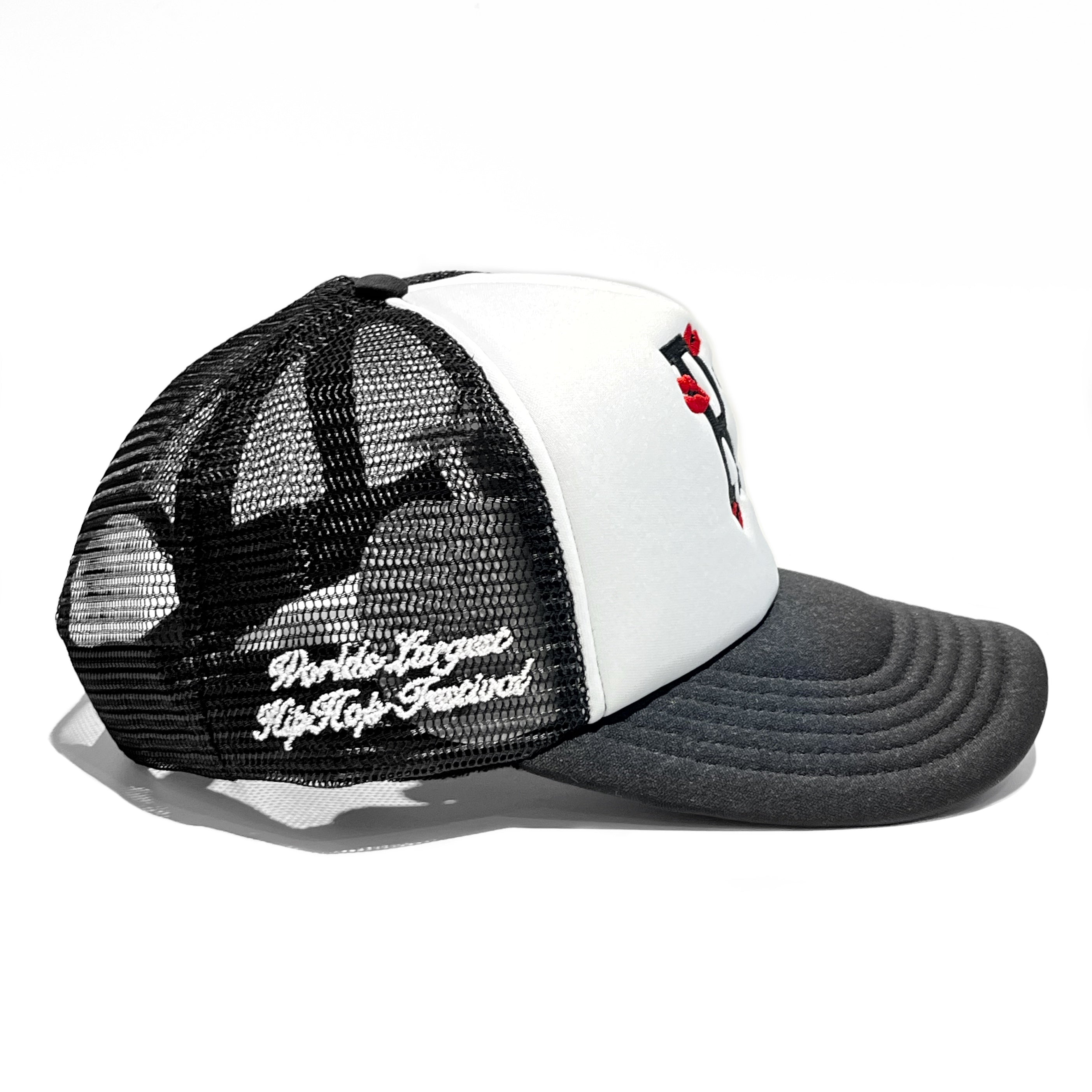 Loud Kiss Black Trucker Hat