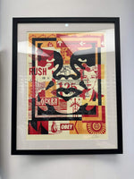 Load image into Gallery viewer, SHEPARD FAIREY Obey Three Faces Collage no.2 (Signed &amp; Framed)
