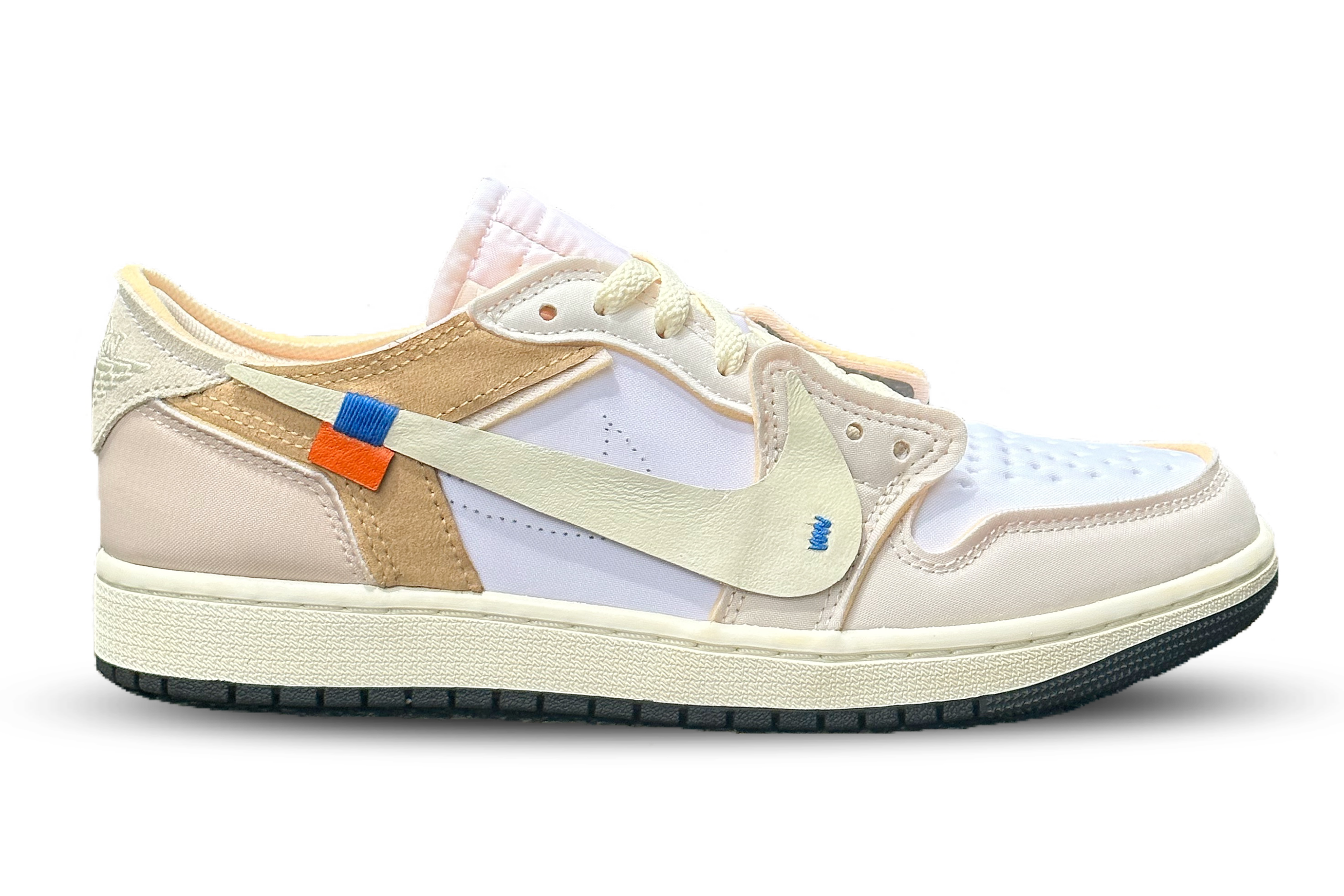 Jordan 1 Low OG EX ‘Off-White Inspired’ Coconut Milk (Handcrafted Custom)