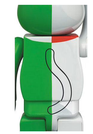 Bearbrick Maneki Neko 100% & 400% Set White/Green