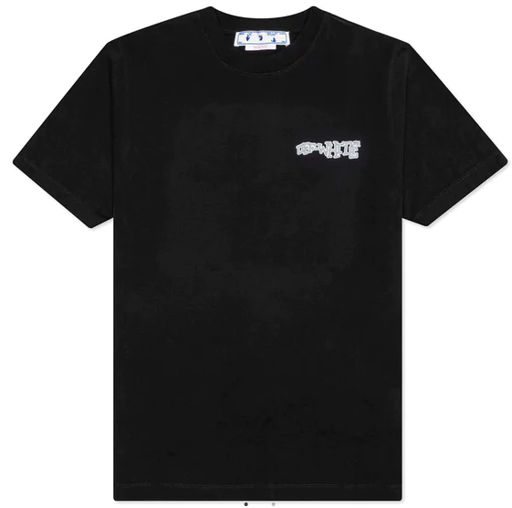 OFF-WHITE CARLOS ARROW SLIM S/S TEE (BLACK/WHITE)