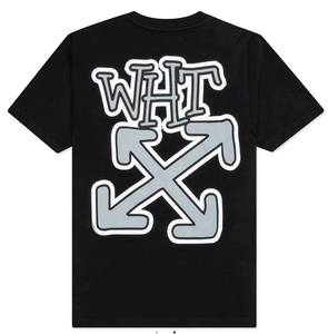OFF-WHITE CARLOS ARROW SLIM S/S TEE (BLACK/WHITE)