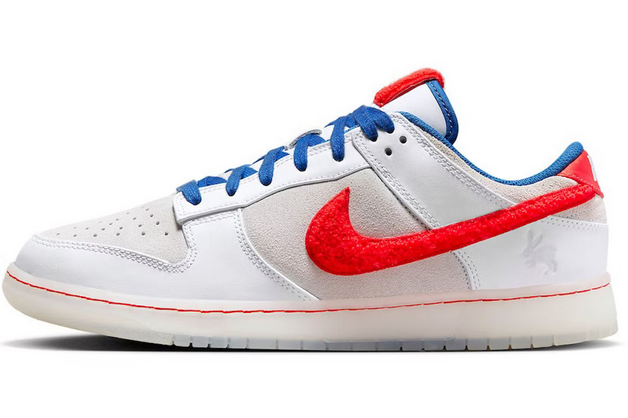 Nike Dunk Low Retro PRMYear of the Rabbit White Crimson Varsity Royal