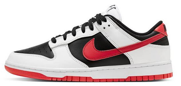 Nike Dunk Low White Black Red