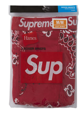 Supreme Hanes Bandana Boxer Briefs (2 Pack) Red – shoegamemanila Supreme Hanes Bandana Boxer Briefs (2 Pack) Red – shoegamemanila