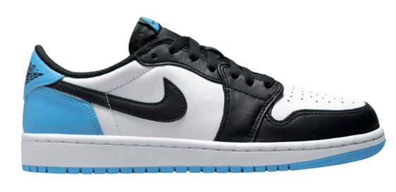 Jordan 1 Low Black Dark Powder Blue (W)