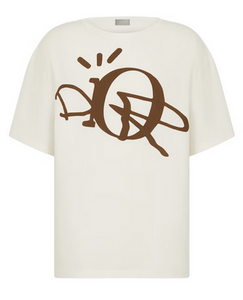 Dior x CACTUS JACK Oversized T-shirt White/Brown