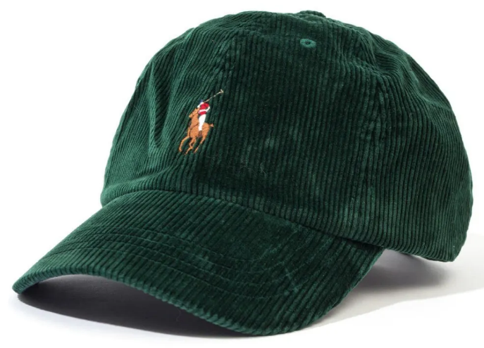 Polo Ralph Lauren	Pony Logo Stretch Corduroy Cap - Green