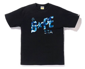 BAPE ABC Camo Bape Sta Logo Tee Black Blue