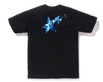 Load image into Gallery viewer, BAPE ABC Camo Bape Sta Logo Tee Black Blue
