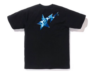 BAPE ABC Camo Bape Sta Logo Tee Black Blue