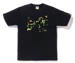 Load image into Gallery viewer, BAPE ABC Camo Bape Sta Logo Tee Black Green
