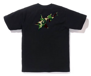 BAPE ABC Camo Bape Sta Logo Tee Black Green