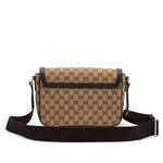 Load image into Gallery viewer, Gucci Beige GG Canvas Small Crossbody Messenger Bag Silver Hardware
