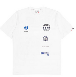 AAPE Moonface patch logo tee WHITE