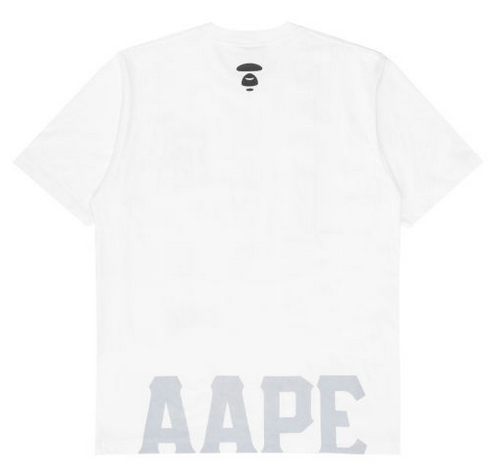 AAPE Moonface patch logo tee WHITE