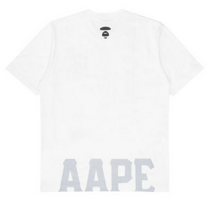 AAPE Moonface patch logo tee WHITE