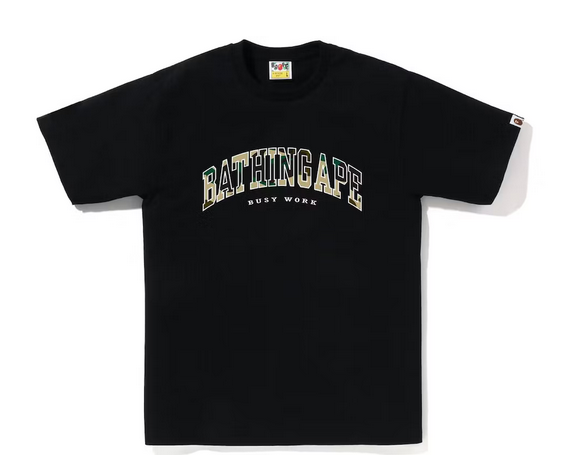 BAPE 1st Camo Logo Tee Black Yellow