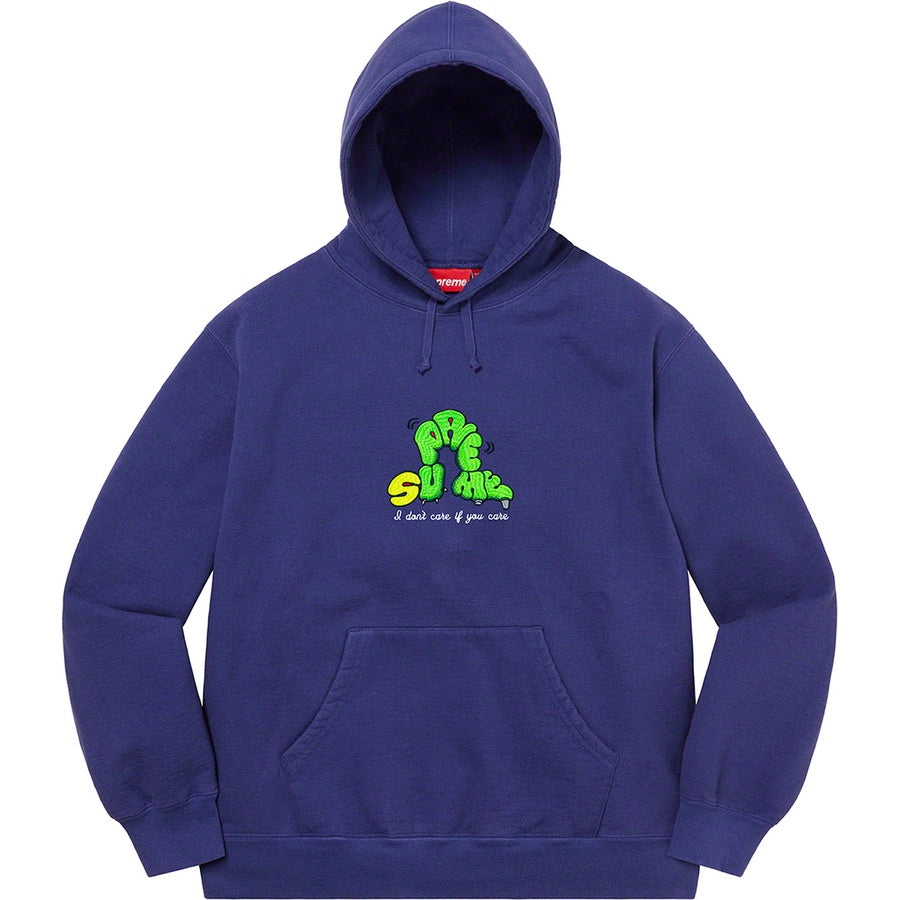 Supreme Don't Care Hooded Sweatshirt Navy