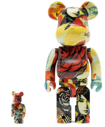 Bearbrick x Shepard Fairey Obey DesignerCon 2022 Exclusive 100% & 400% Set