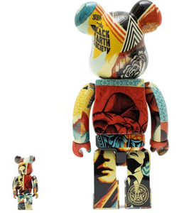 Bearbrick x Shepard Fairey Obey DesignerCon 2022 Exclusive 100% & 400% Set