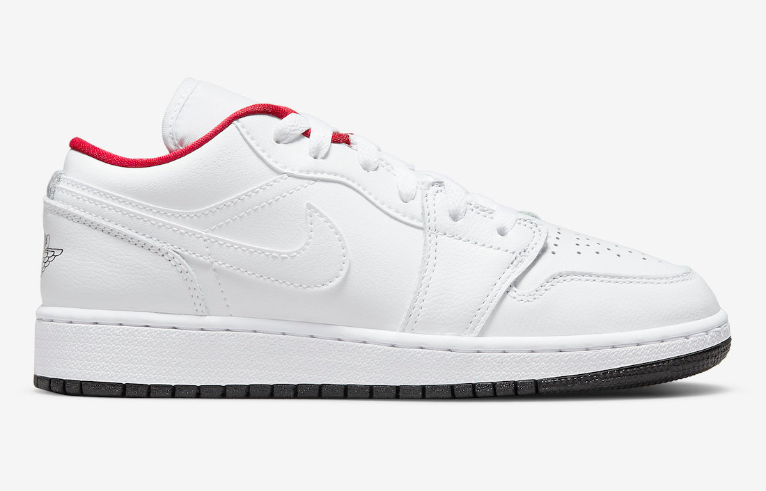 Jordan 1 Low White Red Black (GS)