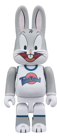 Bearbrick x Space Jam Rabbrick Bugs Bunny 100% & 400% Set Grey