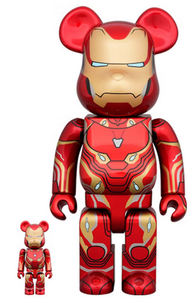 Bearbrick x Marvel Iron Man Mark 50 100% & 400% Set