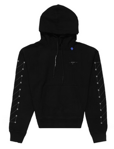 Off-White Diag Backbone Hoodie Black/SIlver