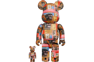 Bearbrick Andy Warhol x JEAN-MICHEL BASQUIAT #2 100% & 400% Set