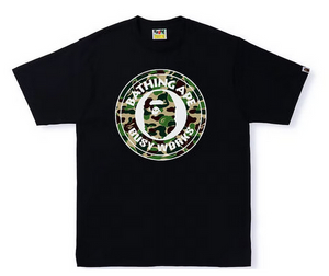 BAPE ABC Camo Single Color Busy Works Tee Black Green