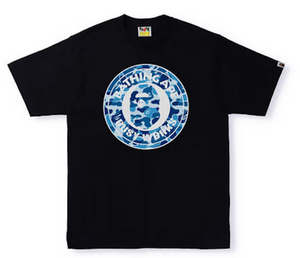 BAPE ABC Camo Single Color Busy Works Tee Black Blue
