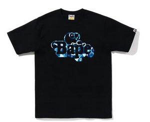 BAPE ABC Camo Milo on Bape Tee Black Blue