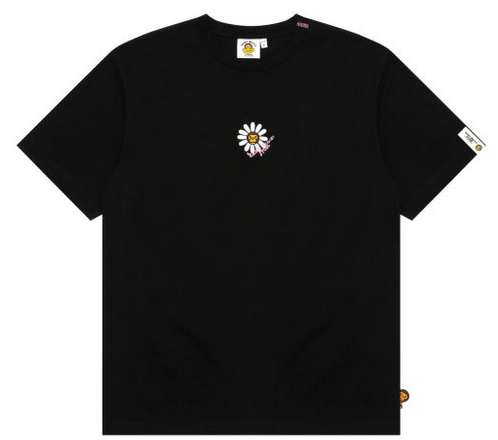Baby Milo short sleeve Flower Tee Black