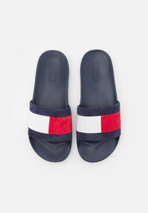 Tommy jeans cord slider flag stripe navy