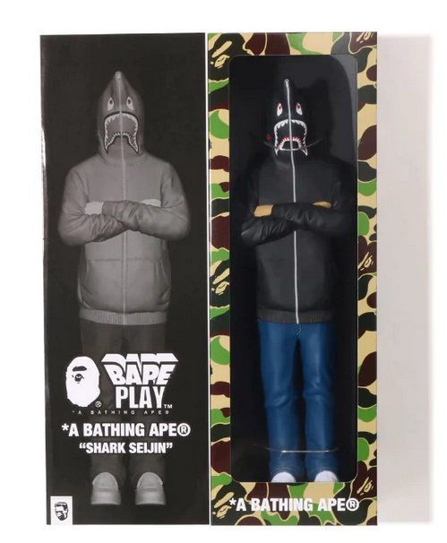 A BATHING APE BAPE PLAY 2ND SHARK FIGURE Black