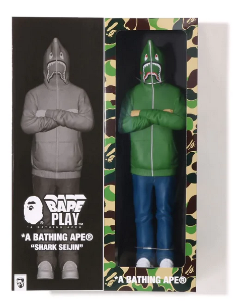 A BATHING APE BAPE PLAY 2ND SHARK FIGURE Green