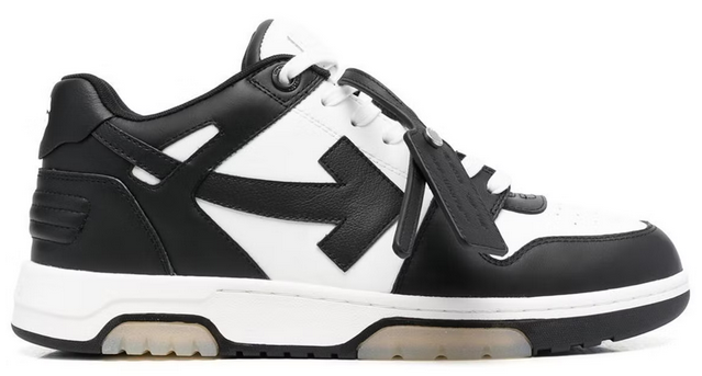 OFF-WHITE Out Of Office OOO Low Tops White Black White