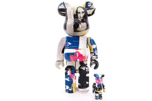 Bearbrick Andy Warhol Double Mona Lisa 100% & 400% Set Multicolor