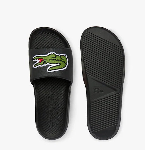 Lacoste Croco Slide Black Green