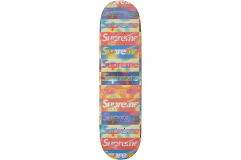 Supreme Distorted Logo Skateboard Deck Yellow