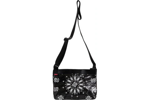 Supreme Bandana Tarp Side Bag Black