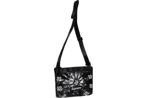 Supreme Bandana Tarp Side Bag Black