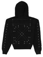 Load image into Gallery viewer, Off-White Diag Backbone Hoodie Black/SIlver
